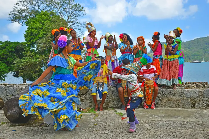 Traditional Congo Dance Portobelo Panama Afro Colonial Mixed Spanish Influences Performed Ancient Fortress 148020670